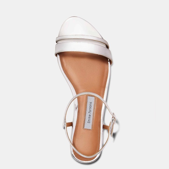 Emme Parsons Simple Flat Strappy Sandal Silver Metallic - Picture 1 of 4